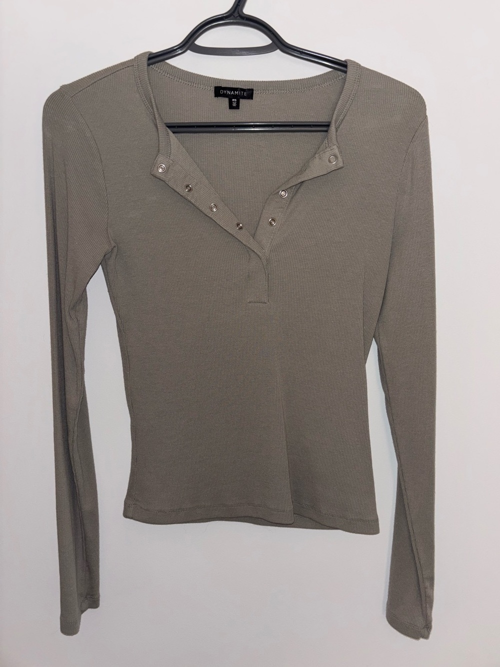 Dynamite Ribbed Long-Sleeve